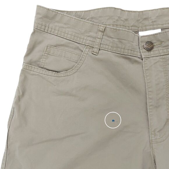 Columbia Regular Fit Pants Mens 36x30 Khaki Straight Flat Front Outdoor Fishing - Picture 6 of 10